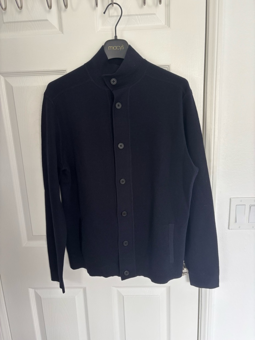 Elie Tahari - Classic Navy Button-Up Cardigan